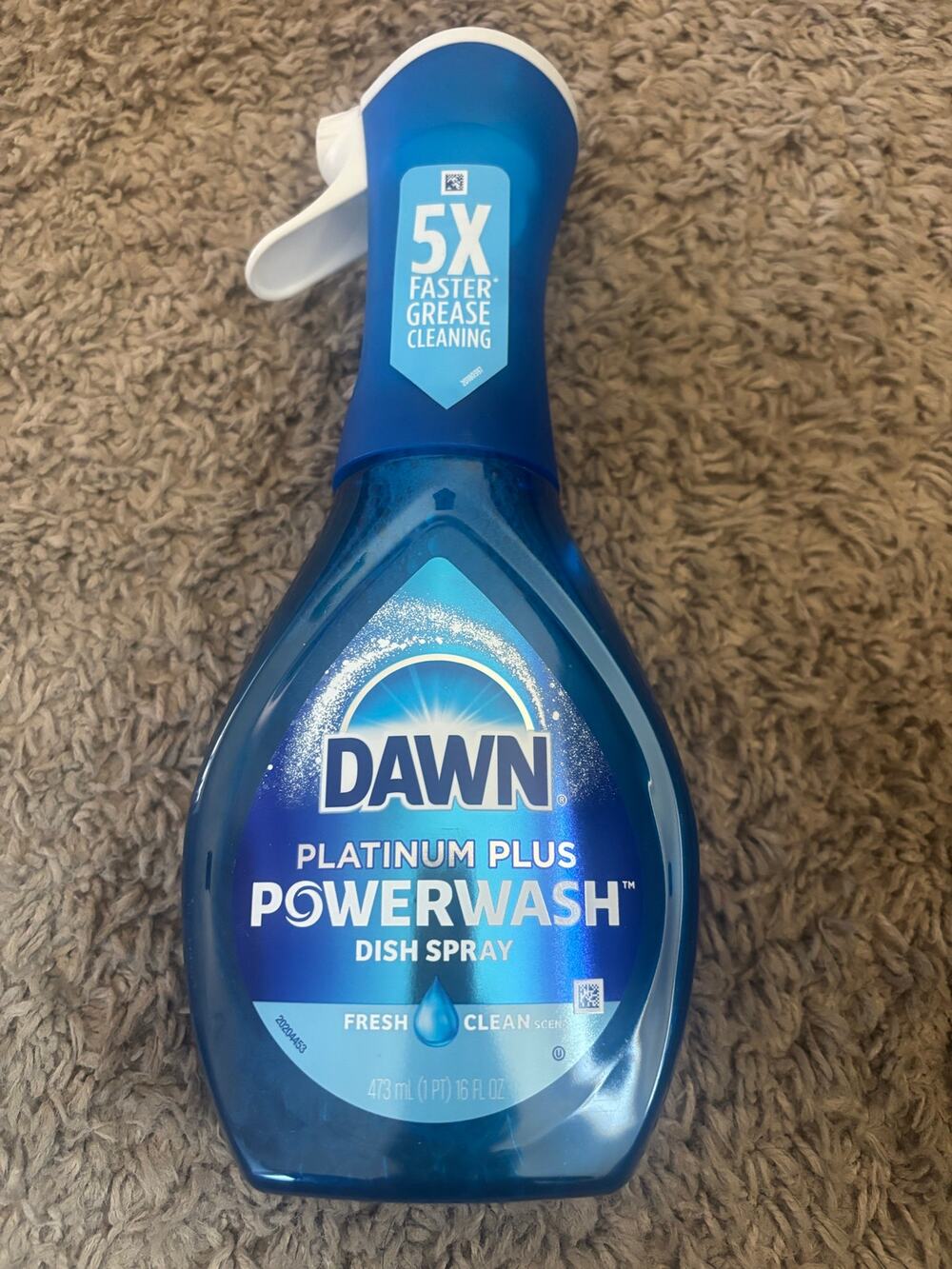 Dawn platinum plus powerwash dish spray 5X faster grease cleaning